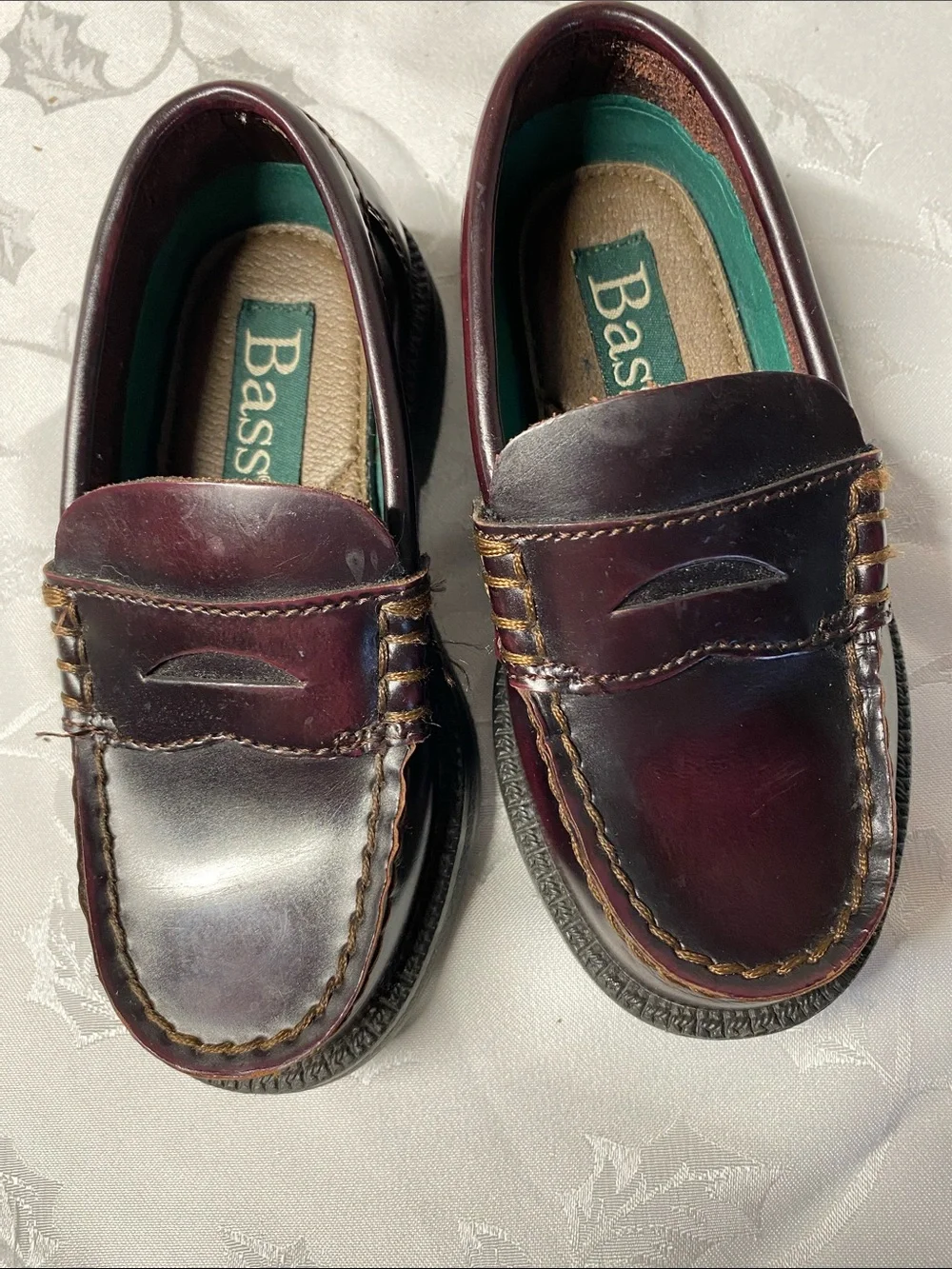 Bass Boy’s Penny Loafers in Burgundy Brown